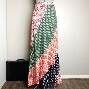 Free people hidden earth patchwork maxi dress.